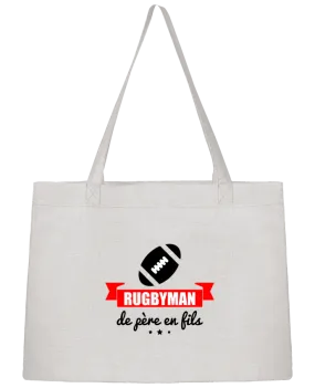 Sac Shopping Rugbyman de père en fils, rugby, rugbyman par Benichan